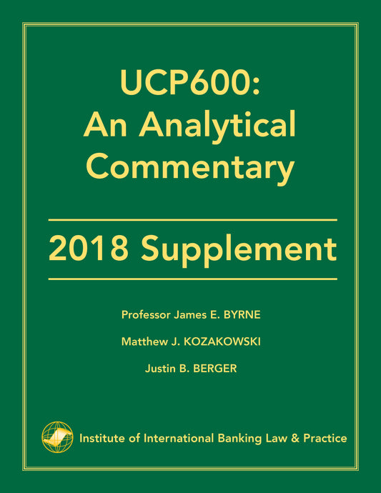 UCP600 Analytical Commentary 2018 Supplement